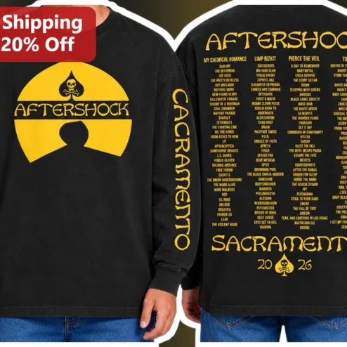 Aftershock Sacramento Long Sleeve Shirt Alternative Rock Festival Merch