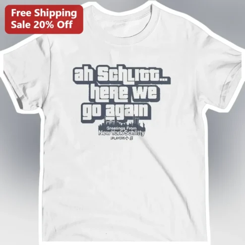 Ah Schlitt Here We Go Again Cam Vintage Baseball Tee