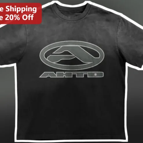 AHTO Automotive Graphic Tee Vintage Streetwear Logo Shirt for Car Enthusiasts