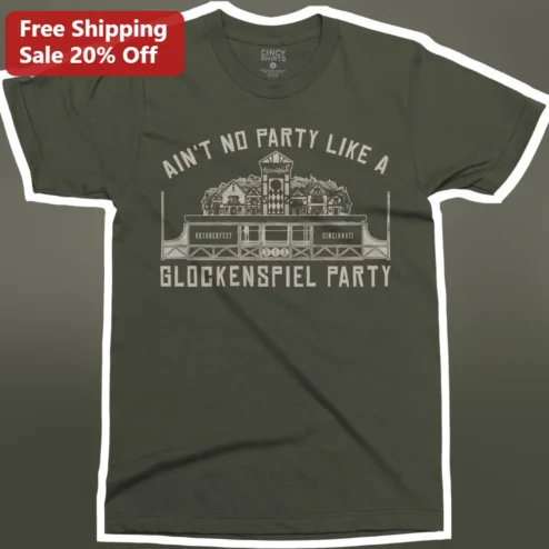 Ain't No Party Like A Glockenspiel Party Tee Vintage Cincinnati Souvenir Shirt Funny Music Gift