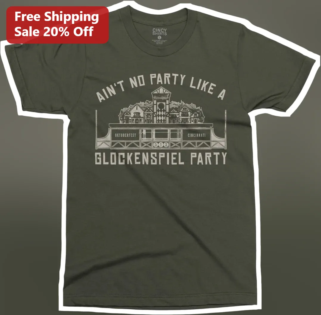 Ain't No Party Like A Glockenspiel Party Tee Vintage Cincinnati Souvenir Shirt Funny Music Gift