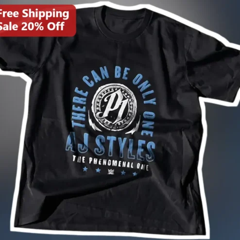 AJ Styles There Can Be Only One The Phenomenal One Graphic Tee