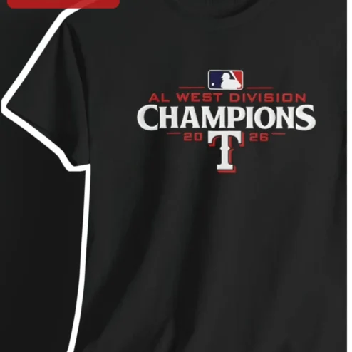 AL West Division Champions 2026 Texas Rangers Tee Baseball Fan Gift