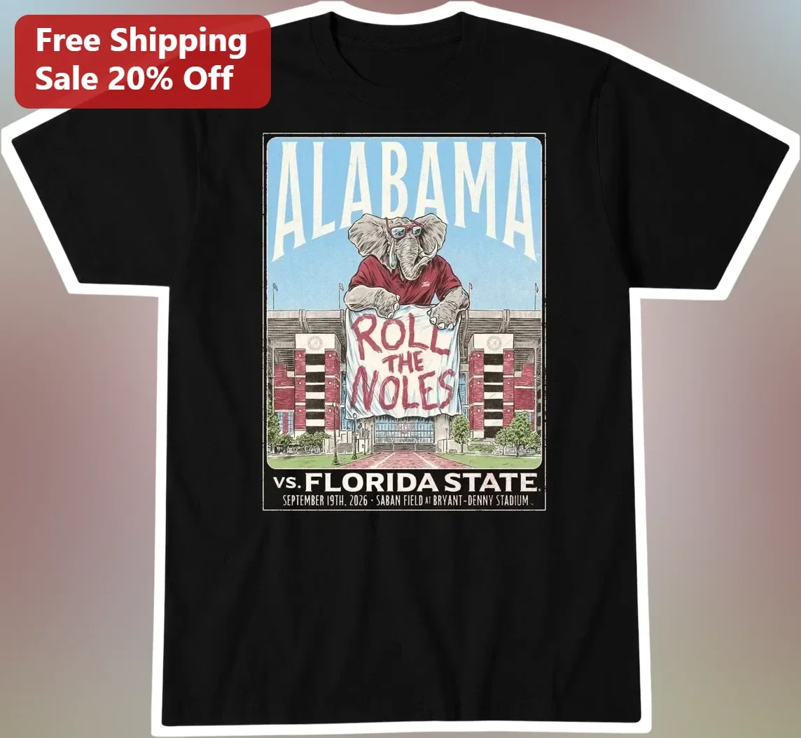 Alabama vs Florida State Roll the Noles College Football Rivalry Tee