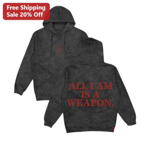 ALL I AM IS A WEAPON Hoodie Edgy Alt Streetwear Dark Aesthetic Graphic Pullover