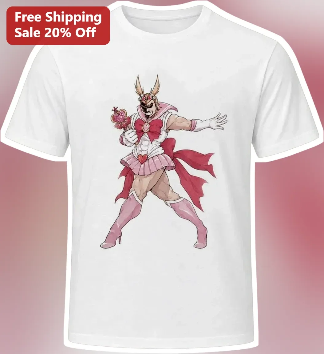All Might Sailor Moon Style Magical Girl Parody Graphic Tee