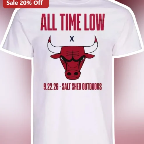 All Time Low Tee Chicago Bulls Logo Collab Pop Punk Band Merch Graphic Shirt