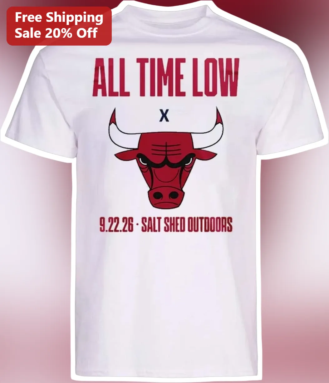 All Time Low Tee Chicago Bulls Logo Collab Pop Punk Band Merch Graphic Shirt