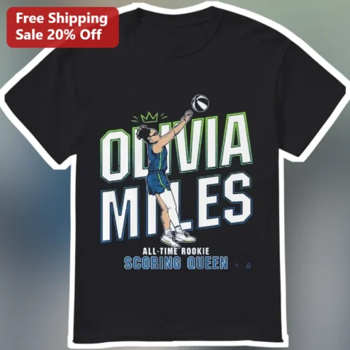 All-Time Rookie Scoring Queen Basketball Player Graphic Tee