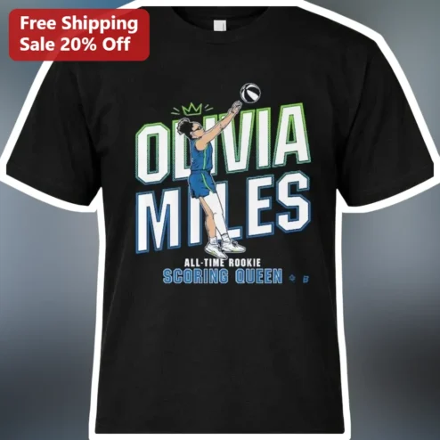 All-Time Rookie Scoring Queen Tee Olivia Miles WNBA Basketball Fan Gift