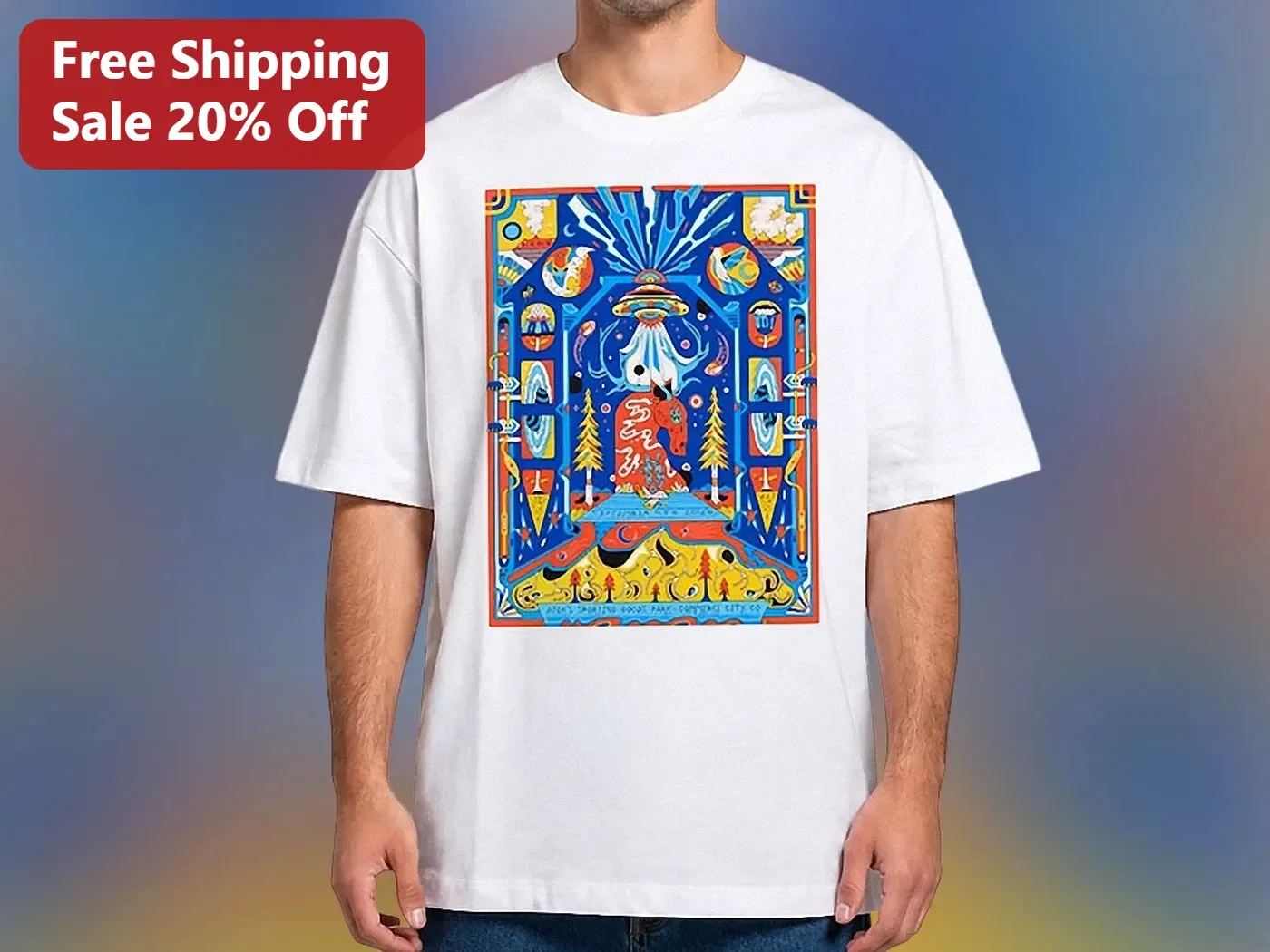 Allen's Skating Goose Park Graphic Tee Retro Psychedelic Skate Culture Shirt