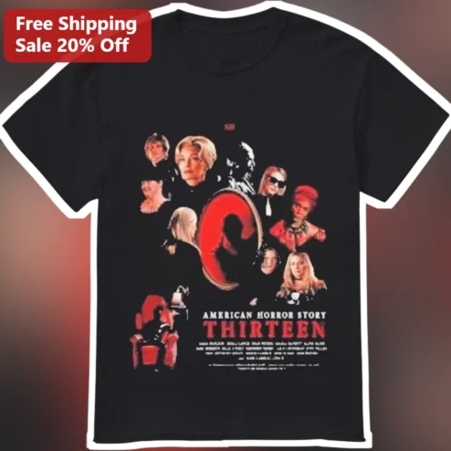 American Horror Story Thirteen Tee AHS Season 13 Cast Graphic Shirt for Horror Fans
