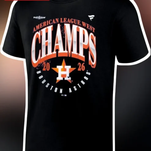American League West Champs Houston Astros Tee 2026 Division Winners Baseball Fan Gift