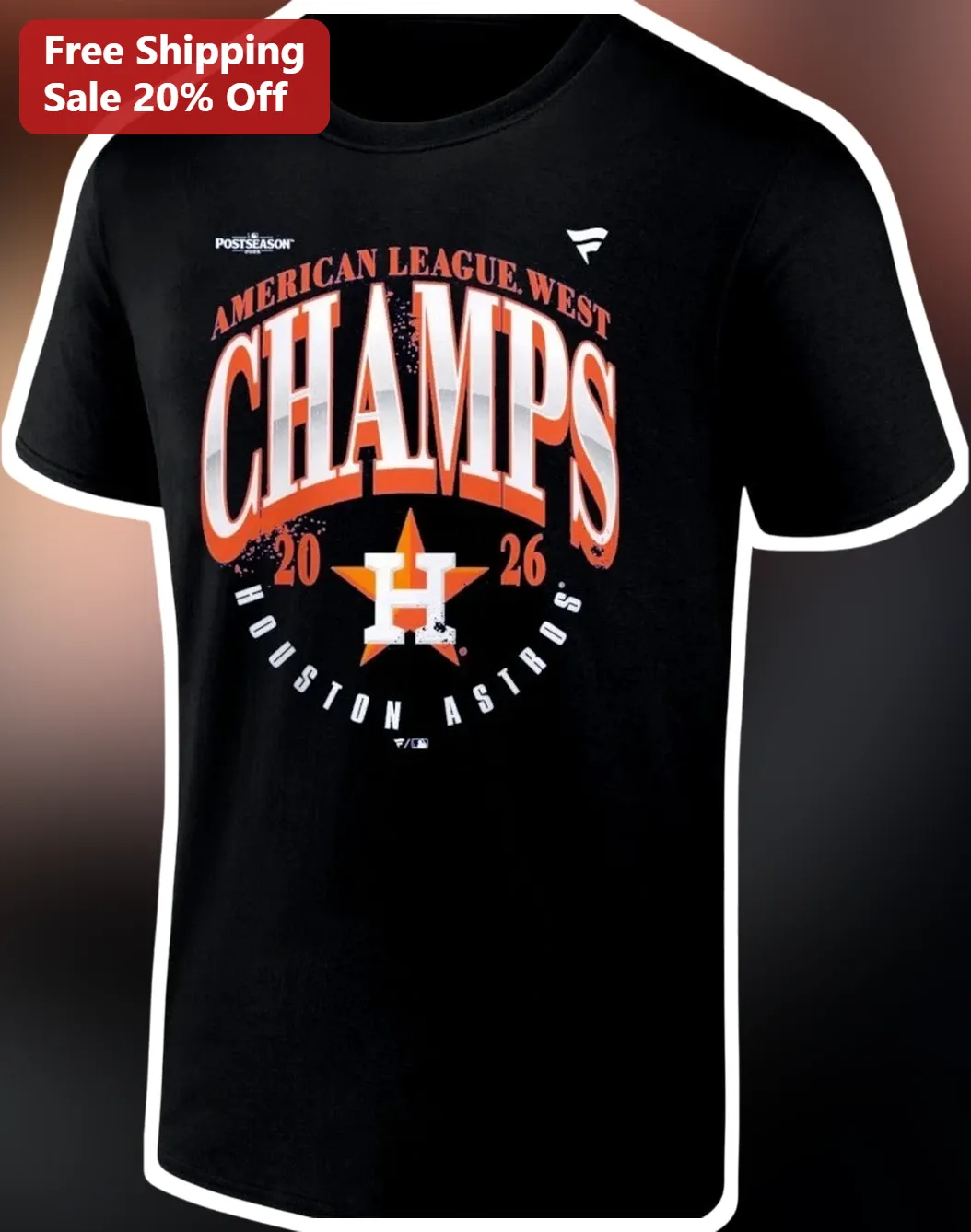 American League West Champs Houston Astros Tee 2026 Division Winners Baseball Fan Gift