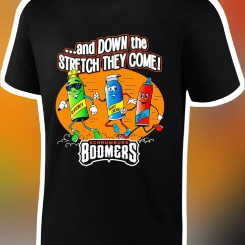 And Down The Stretch They Come Schaumburg Boomers CCR Parody Graphic Tee