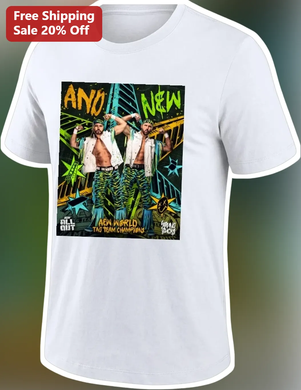 And New AEW World Tag Team Champions Young Bucks Tee