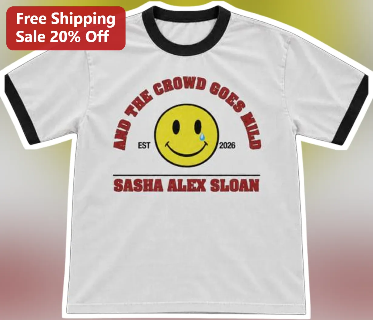 And The Crowd Goes Wild Ringer Tee Retro Sports Mom Gift