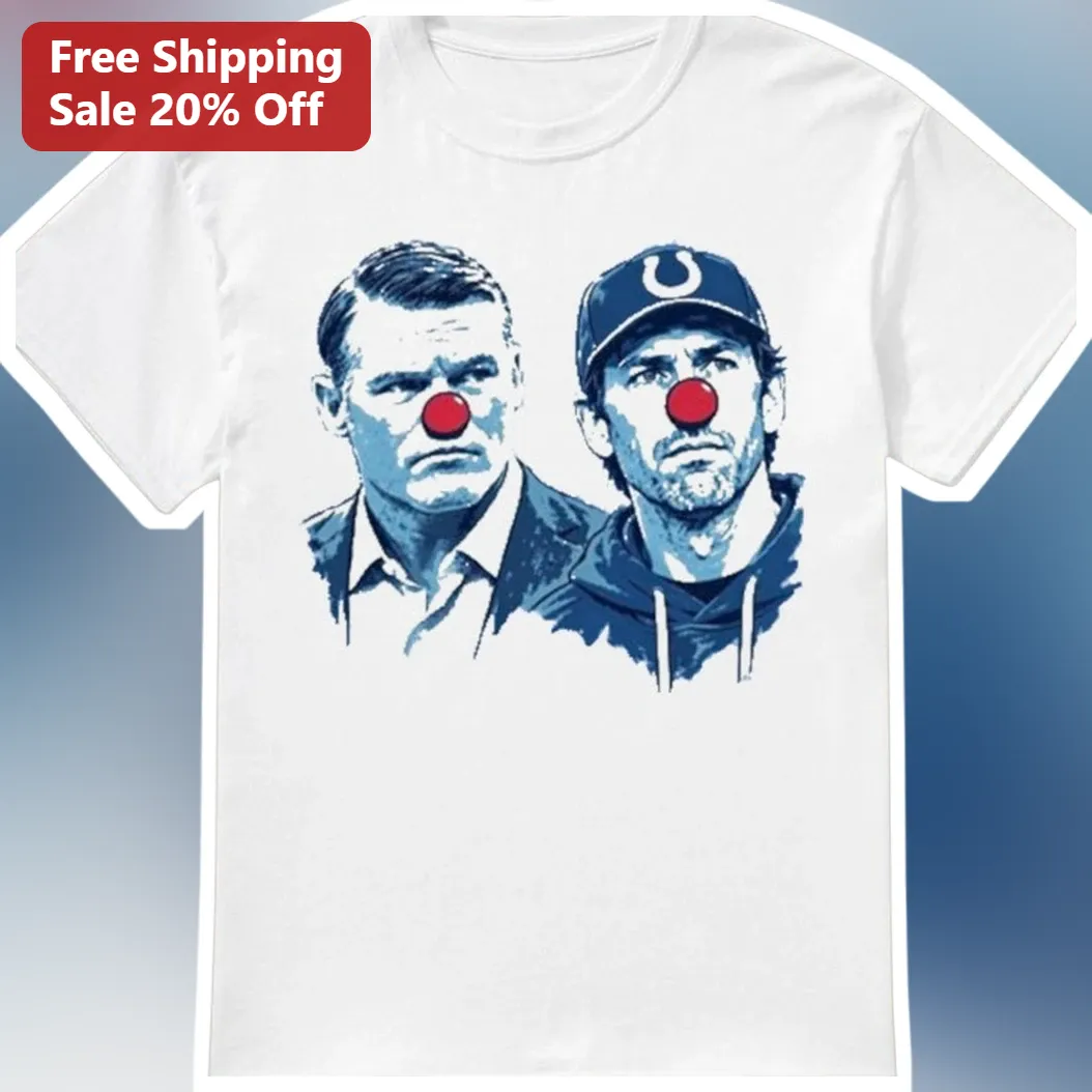 Andrew Luck Satirical Clown Nose Graphic Tee Indianapolis Colts NFL Fan Gift