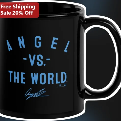 Angel vs the World Mug WNBA Angel Reese Signature Coffee Cup Gift for Basketball Fans