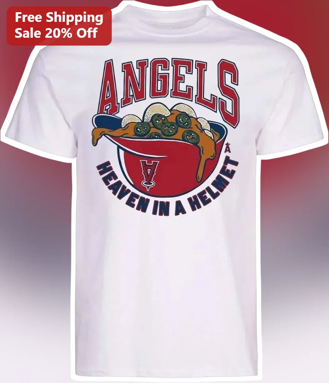 Angels Heaven In A Helmet Tee Funny Baseball Chili Graphic Shirt
