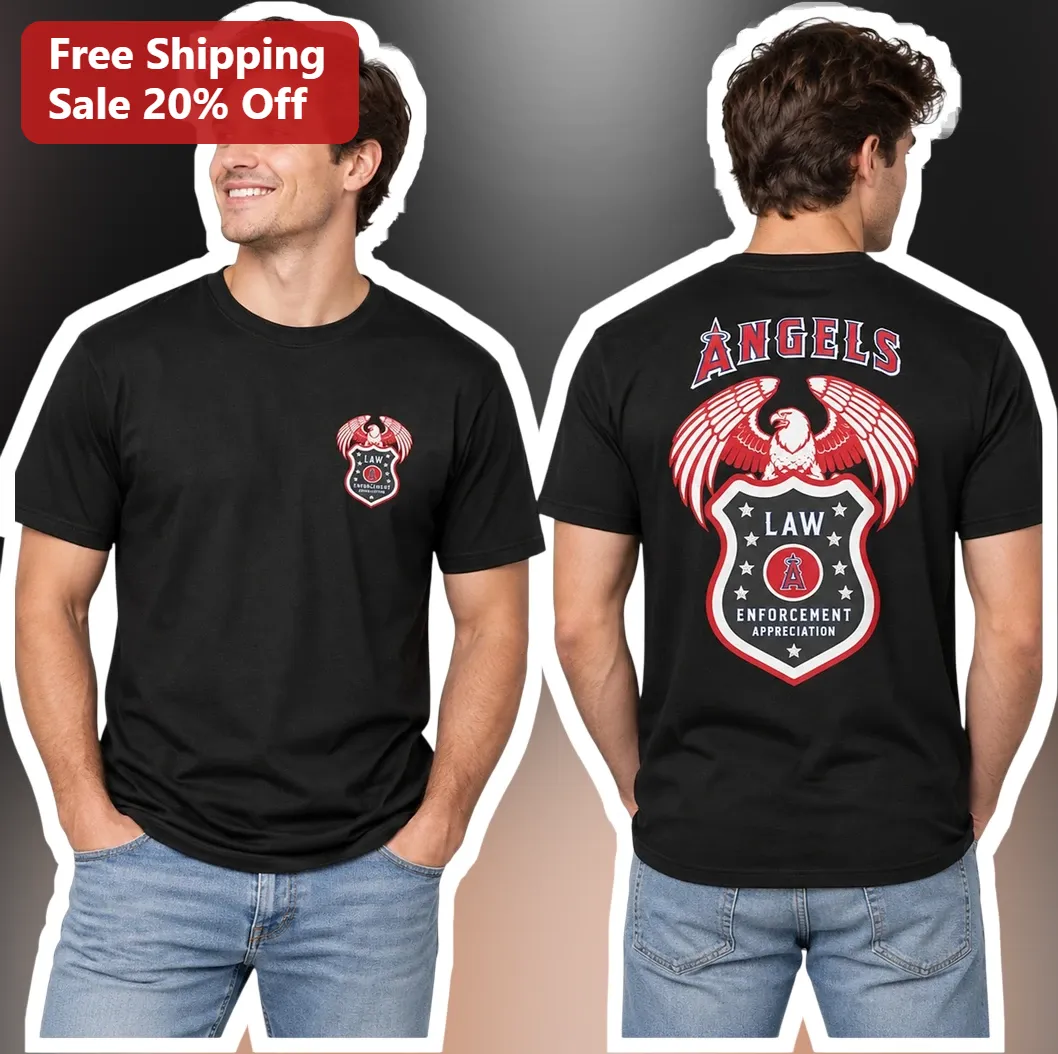 Angels Law Enforcement Appreciation Tee Los Angeles Angels Baseball Fan Gift