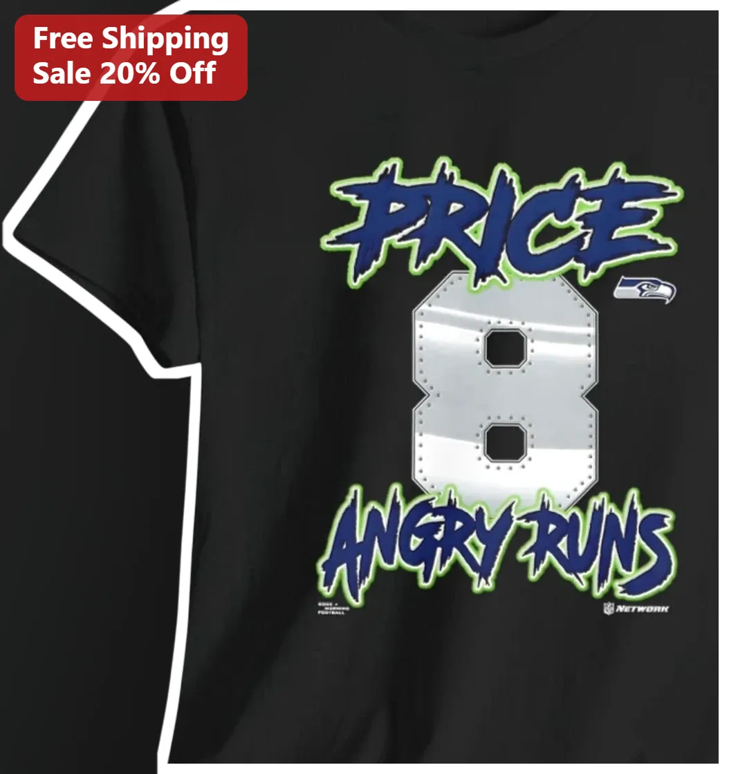 Angry Runs Price DK Metcalf Seattle Seahawks NFL Fan Graphic Tee