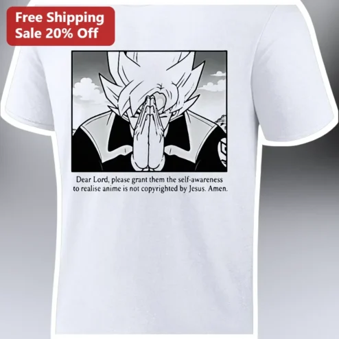Anime Is Not Copyrighted By Jesus Funny Prayer Parody Tee For Otaku Fans