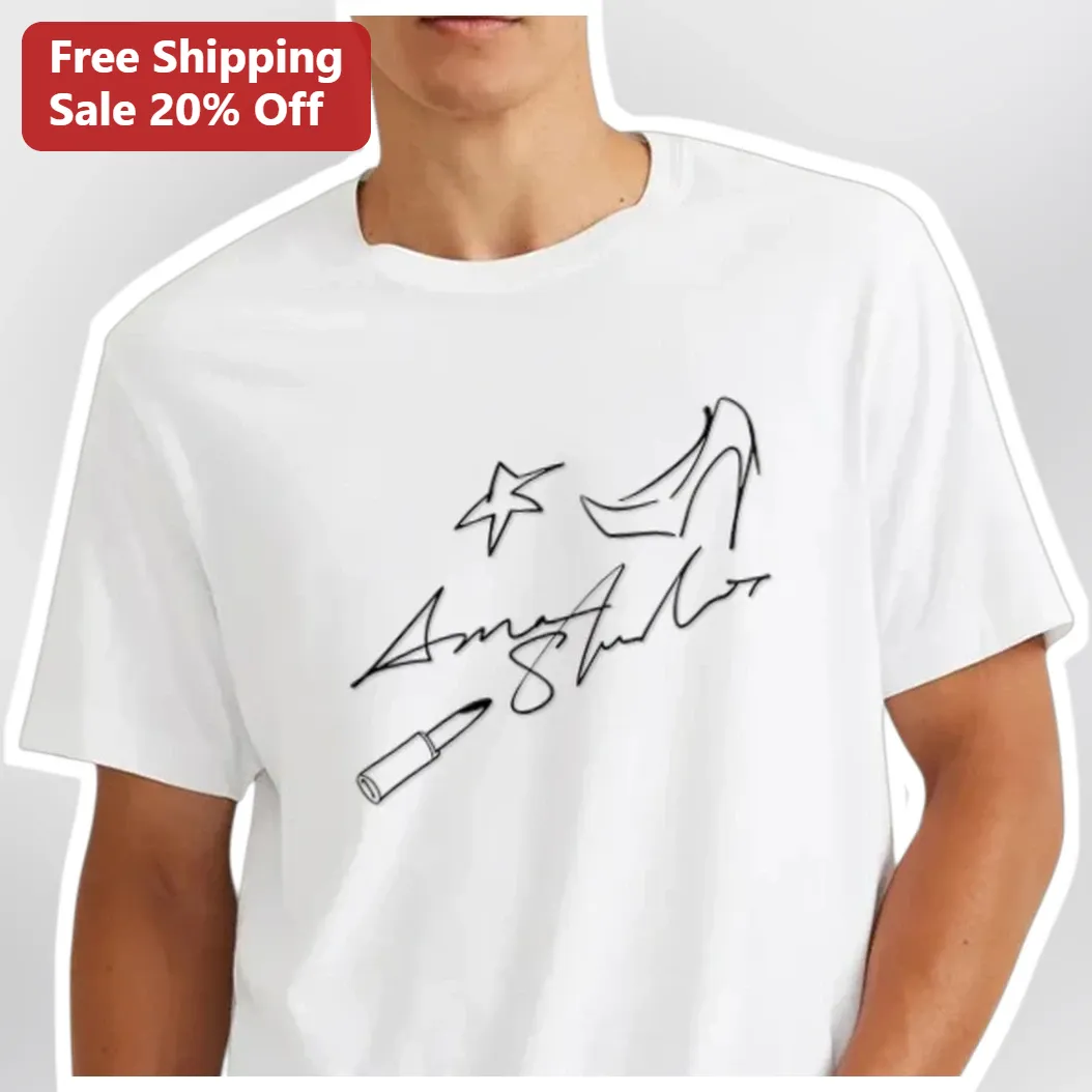 Anna Sui Tee Minimalist Line Art Fashion Designer Signature Graphic Shirt for Women