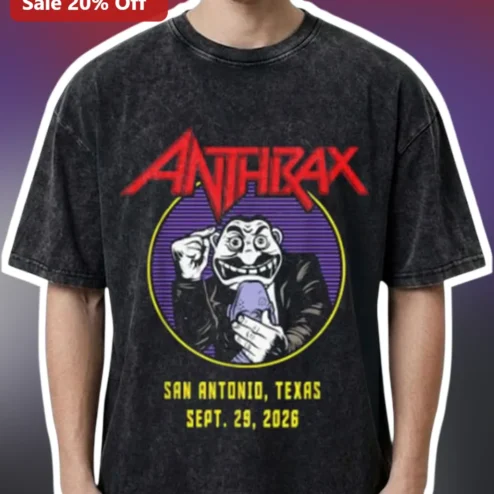 Anthrax Vintage Stormtrooper Basketball Graphic Tee Heavy Metal Band Merch