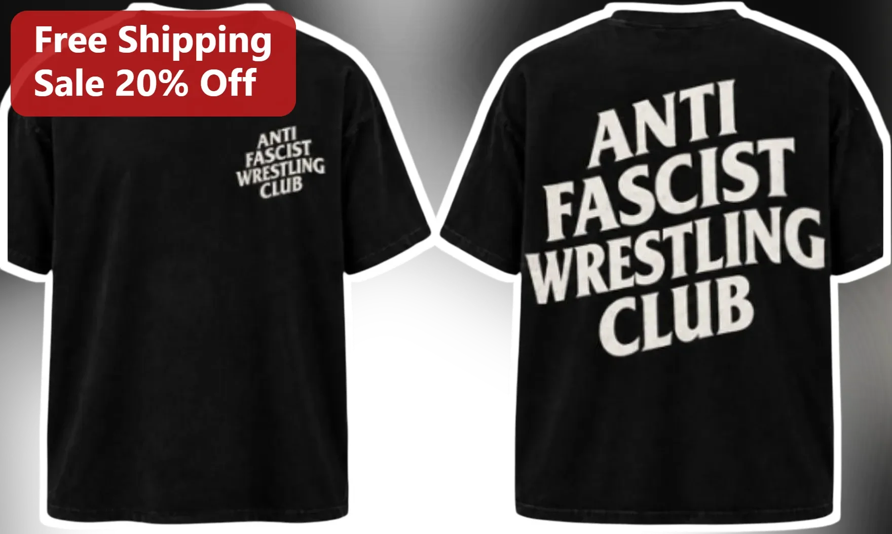 Anti Fascist Wrestling Club Tee Indie Pro Wrestling Activist Graphic Shirt