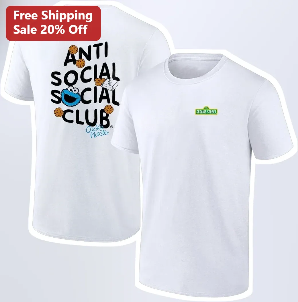 Anti Social Social Club Cookie Monster Sesame Street Graphic Tee