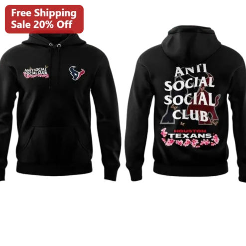 Anti Social Social Club Houston Texans Hoodie NFL Streetwear Fan Gear