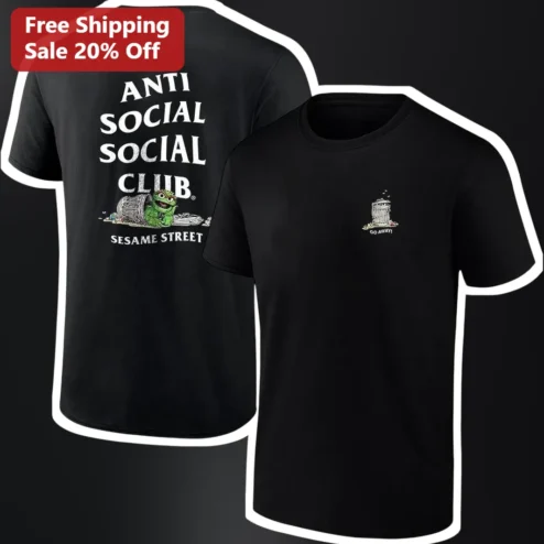 Anti Social Social Club Sesame Street Oscar The Grouch Graphic Tee