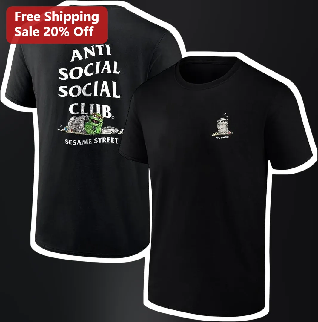Anti Social Social Club Sesame Street Oscar The Grouch Graphic Tee
