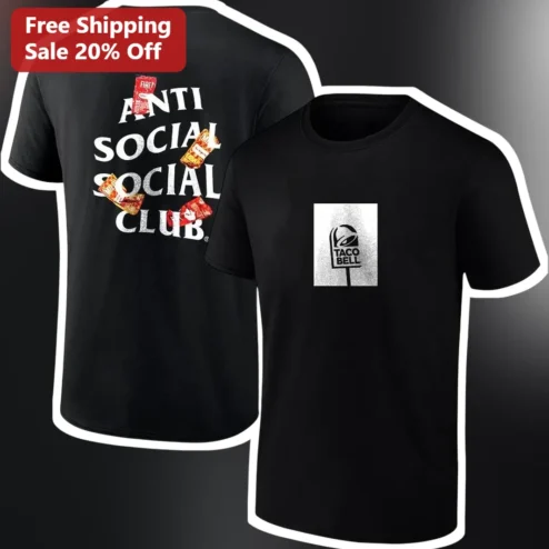 Anti Social Social Club Taco Bell Tee ASSC Collab Streetwear Graphic Shirt