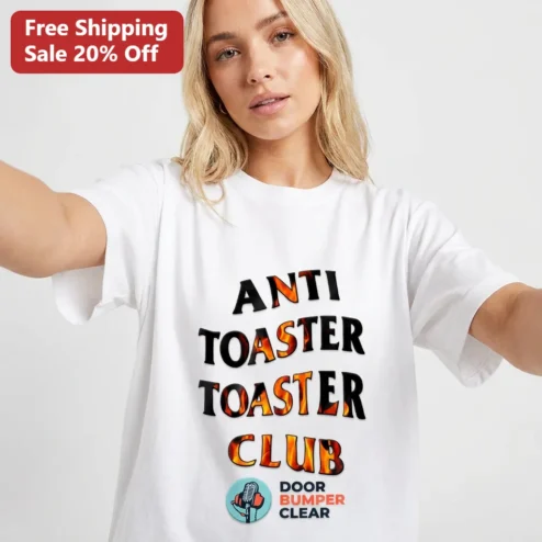 Anti Toaster Toaster Club Tee Funny Podcast Parody Graphic Shirt Gift for Comedy Fans