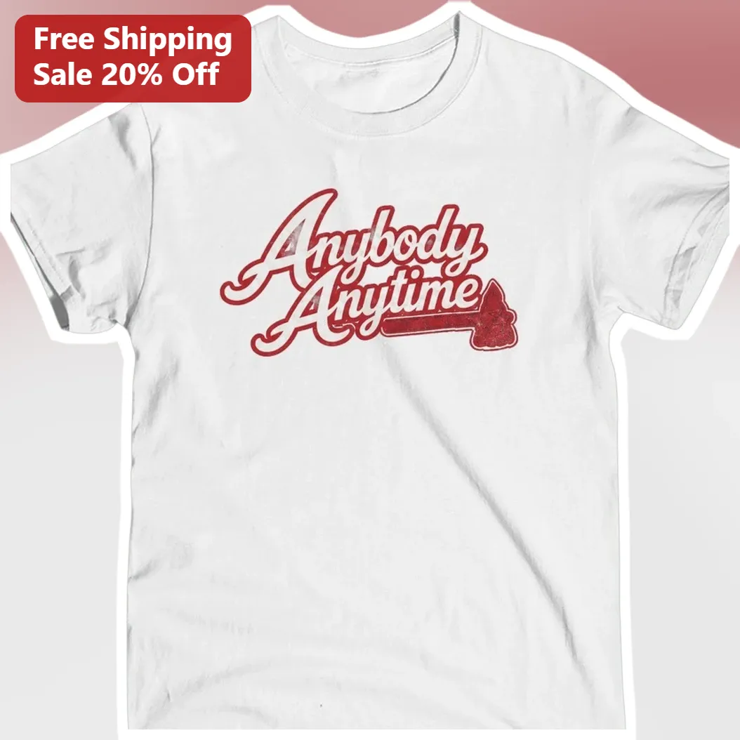 Anybody Anytime Baseball Graphic Tee Retro Sports Apparel Gift for Men Women