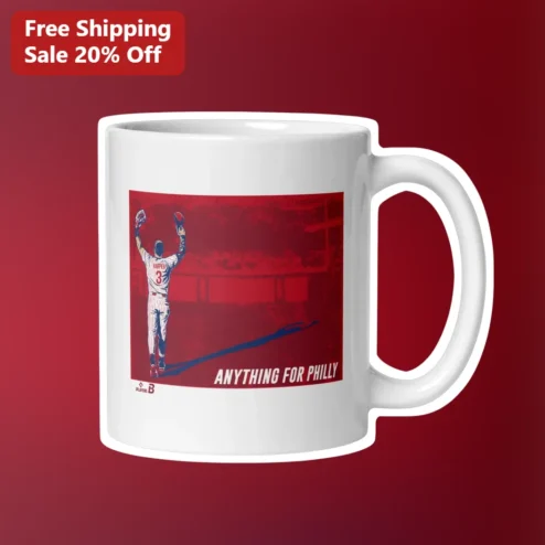 Anything for Philly Bryce Harper Baseball Mug Philadelphia Phillies Fan Gift