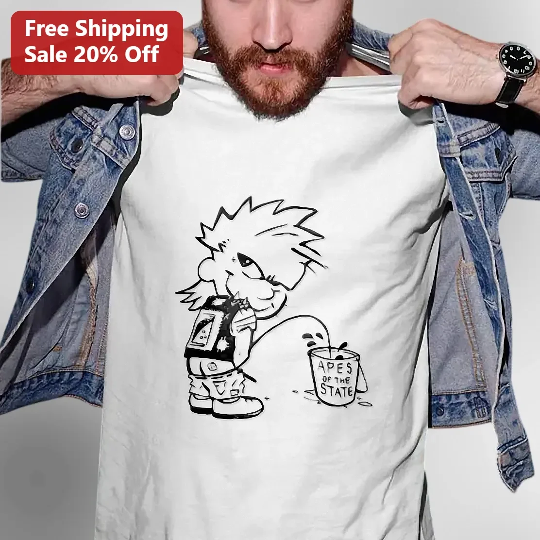 Apes of the State Tee Folk Punk Band Merch Graphic Shirt