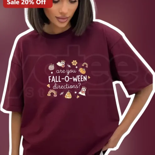 Are You Fall-O-Ween Directions Funny Teacher Halloween Tee