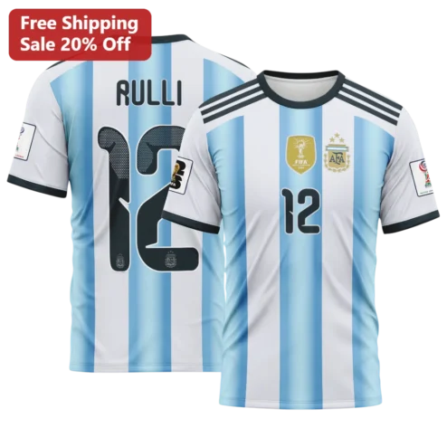 Argentina Jersey 2026 FIFA AFA World Cup Champions Soccer Shirt