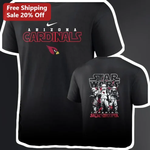 Arizona Cardinals Star Wars Imperial Stormtrooper Graphic Tee for NFL Fans
