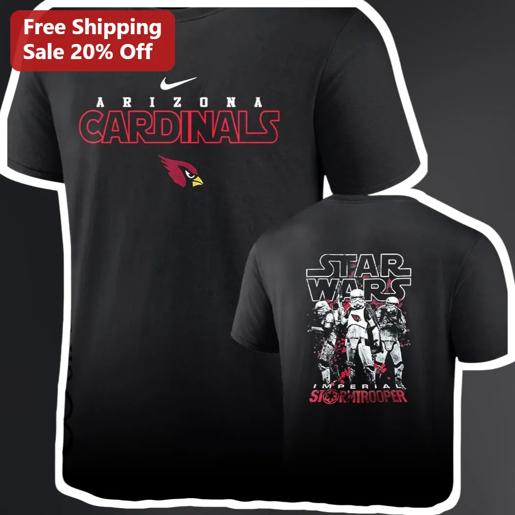 Arizona Cardinals Star Wars Imperial Stormtrooper Graphic Tee for NFL Fans