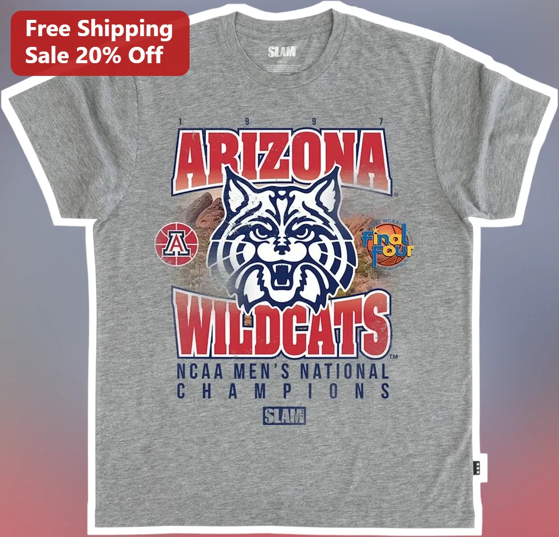 Arizona Wildcats 1997 NCAA Men's National Champions Vintage Basketball Tee