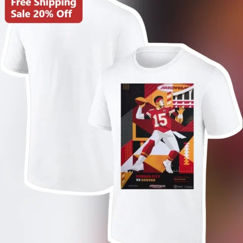 Arrowhead Kansas City Vs Denver Patrick Mahomes Retro Football Graphic Tee