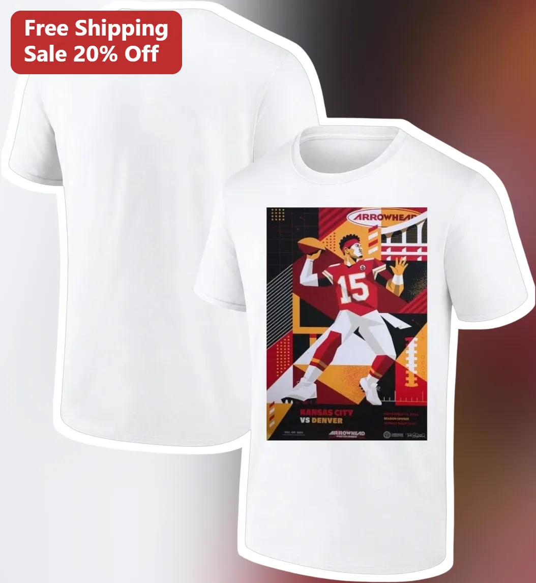 Arrowhead Kansas City Vs Denver Patrick Mahomes Retro Football Graphic Tee