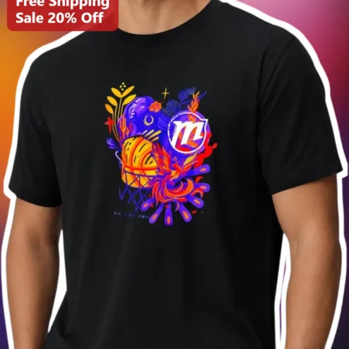 Artistic Basketball Phoenix Floral Design Tee Unisex Streetwear Gift for Her