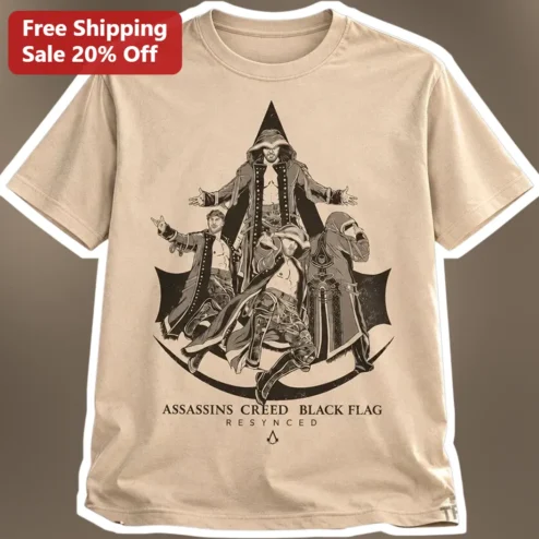 Assassin's Creed Black Flag Resynced Edward Kenway Pirate Assassin Graphic Tee