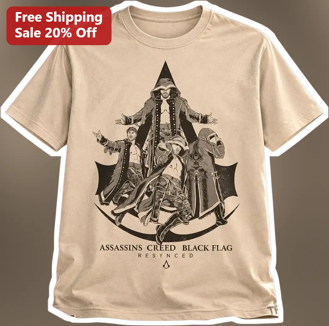 Assassin's Creed Black Flag Resynced Edward Kenway Pirate Assassin Graphic Tee
