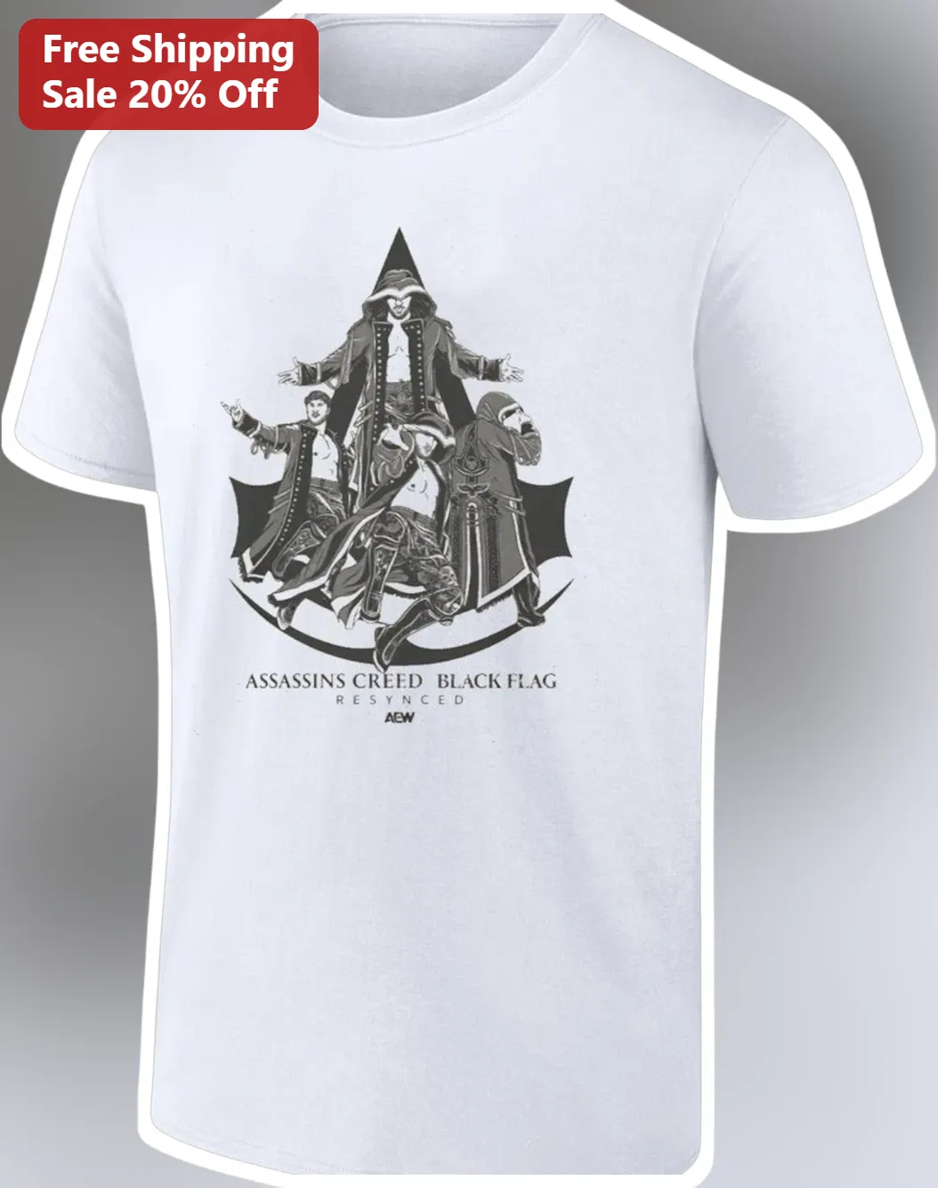 Assassin's Creed Black Flag Resynced Edward Kenway Pirate Graphic Tee